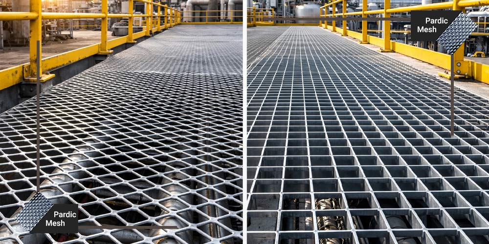 تفاوت اکسپندد متال و گریتینگ | پاردیک مش